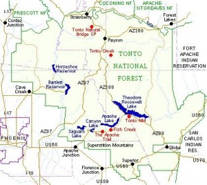 Tonto National Forest Map