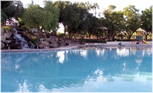 Baeach community pool in Val Vista Lakes