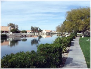 Ventana Lakes Walking Paths one of many amenities such as community pools in Sun City and Peoria
