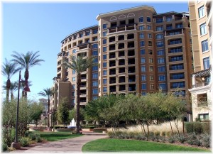 View from Trail of Scottsdale Waterfront Residences