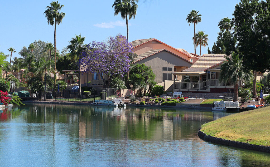 Ocotillo lakefront home